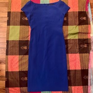 Zara Woman Midi Blue Pencil Sleeveless Dress